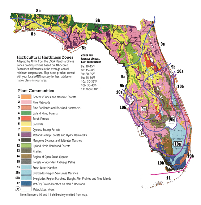 Florida Horticulture Hardiness Zones